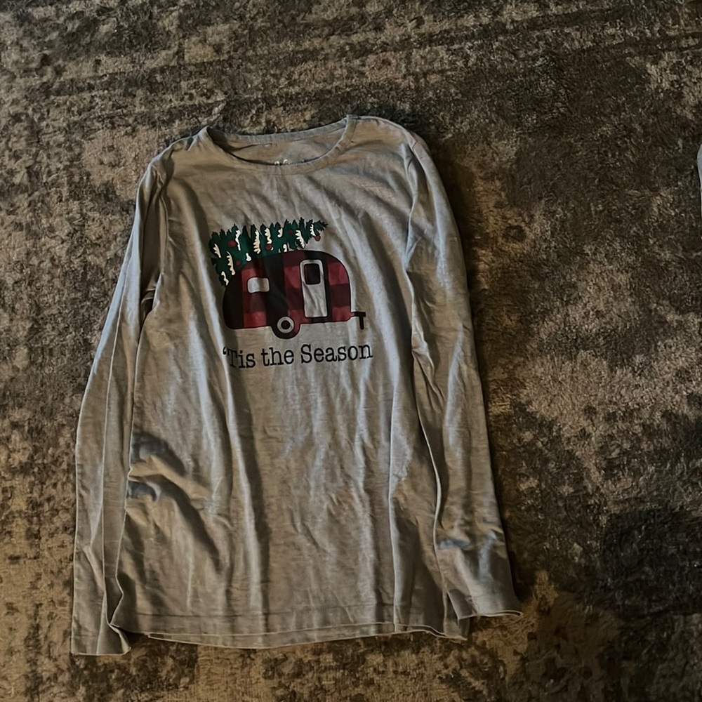 Women's gray pajama shirt